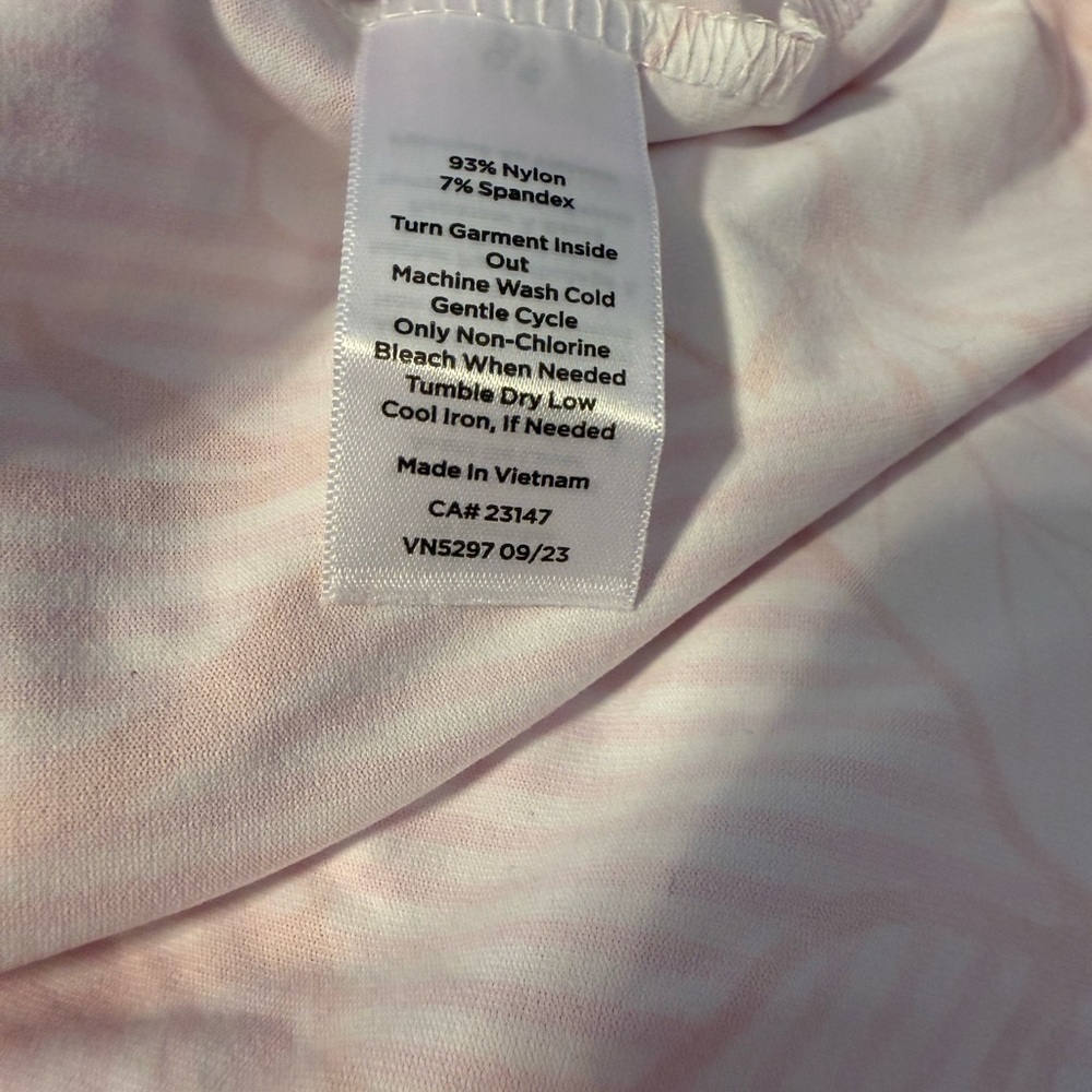 Talbots Pink and Orange Floral Asymmetrical Wrap Dress - Picture 7 of 7
